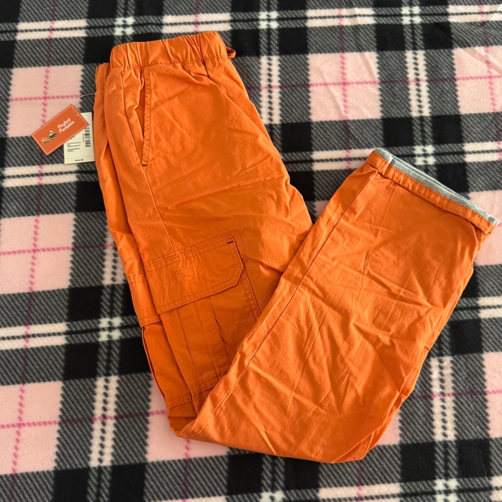 NWT Boy's Orange Cargo Pants Size 12 - Gymboree